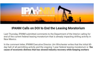 IPANM Calls on DOI to End Leasing Moratorium